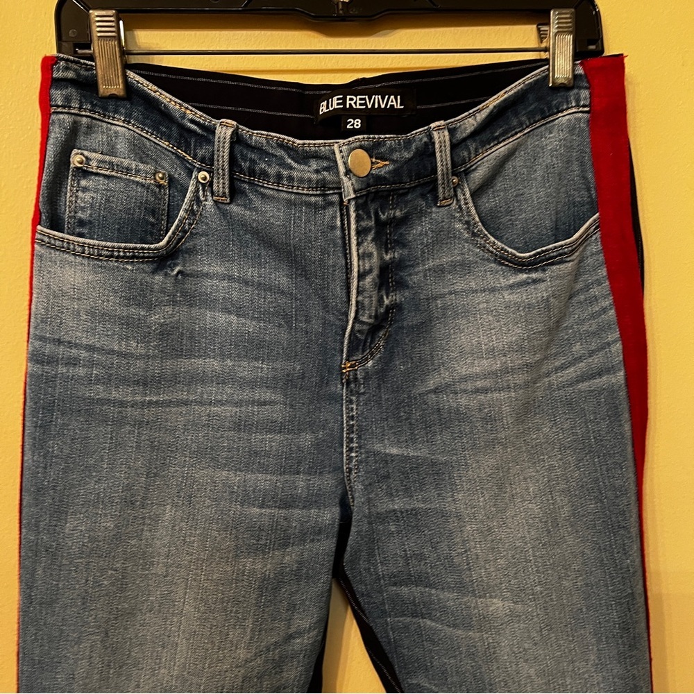 Blue Revival Multi Pattern Jeans - Picture 3 of 6
